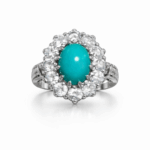 Anillo antiguo de jade y diamantes