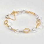 Pulsera bicolor y diamantes