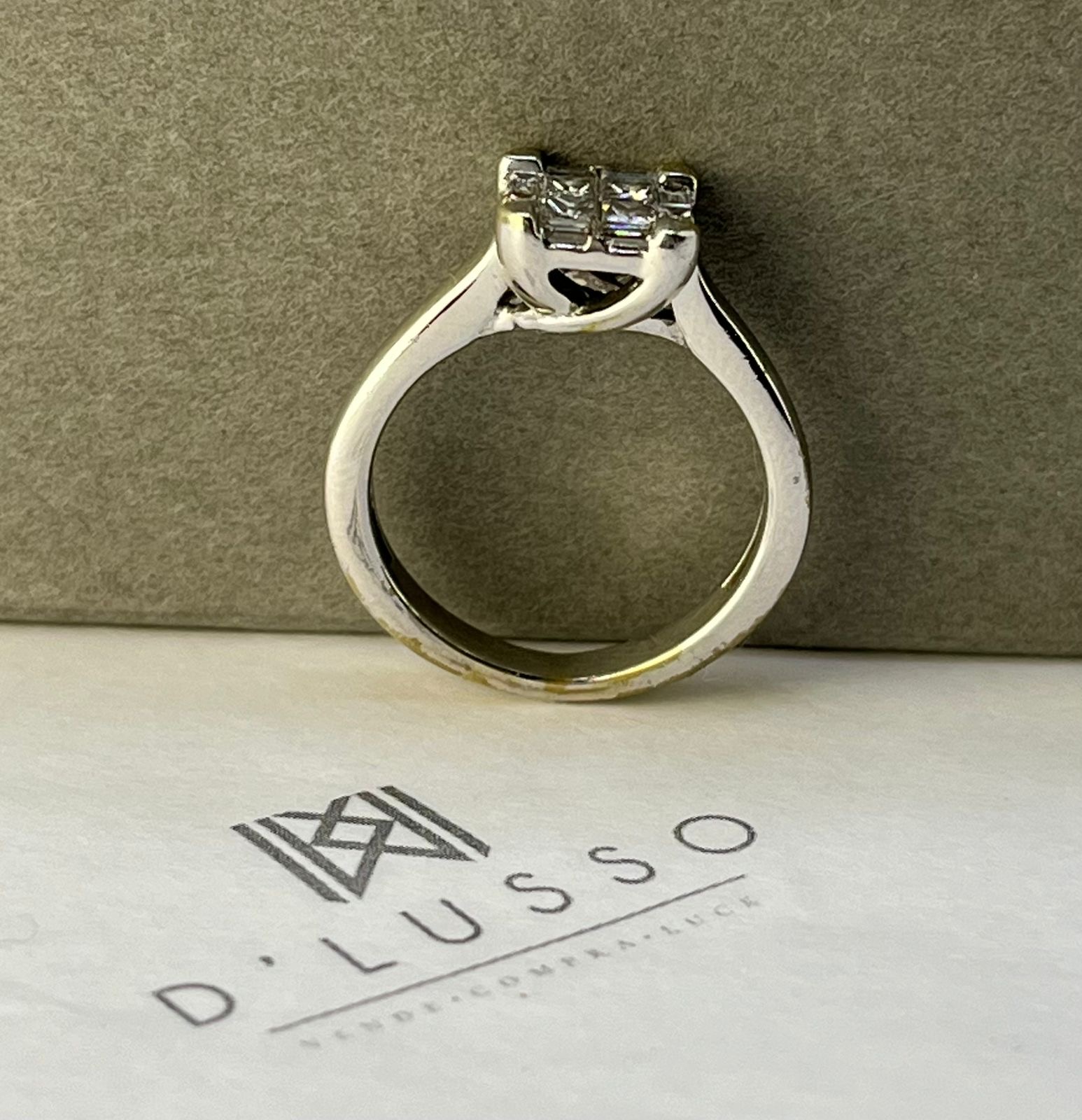 Anillo cuadrado princess baguette - Imagen 2