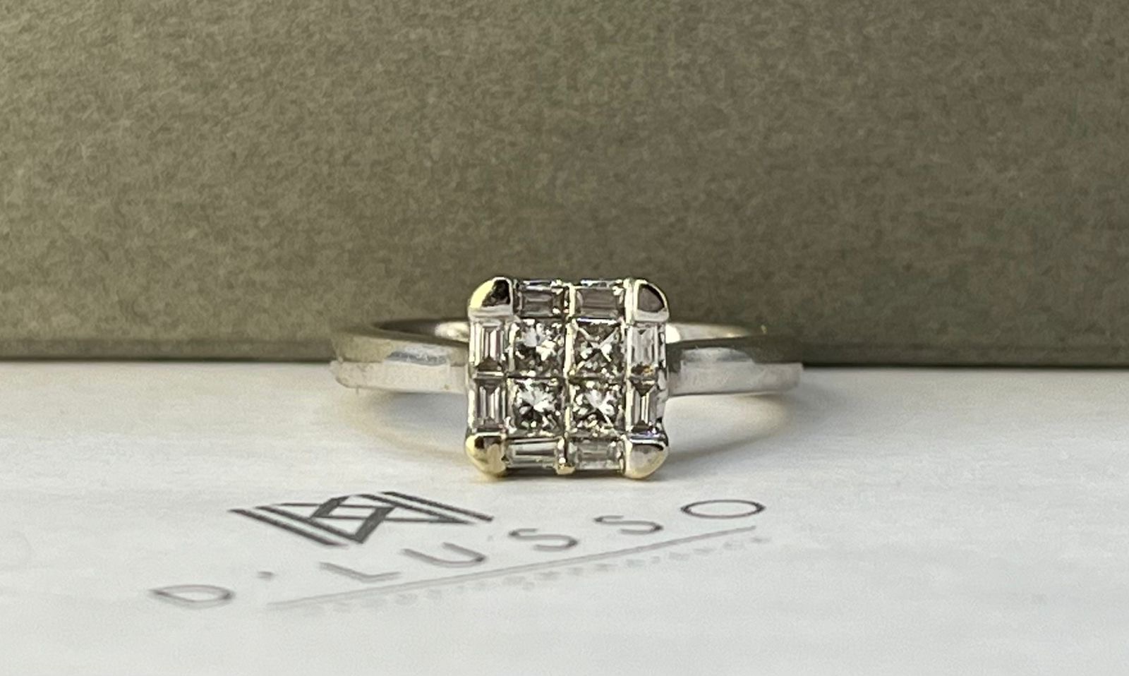 Anillo cuadrado princess baguette - Imagen 3