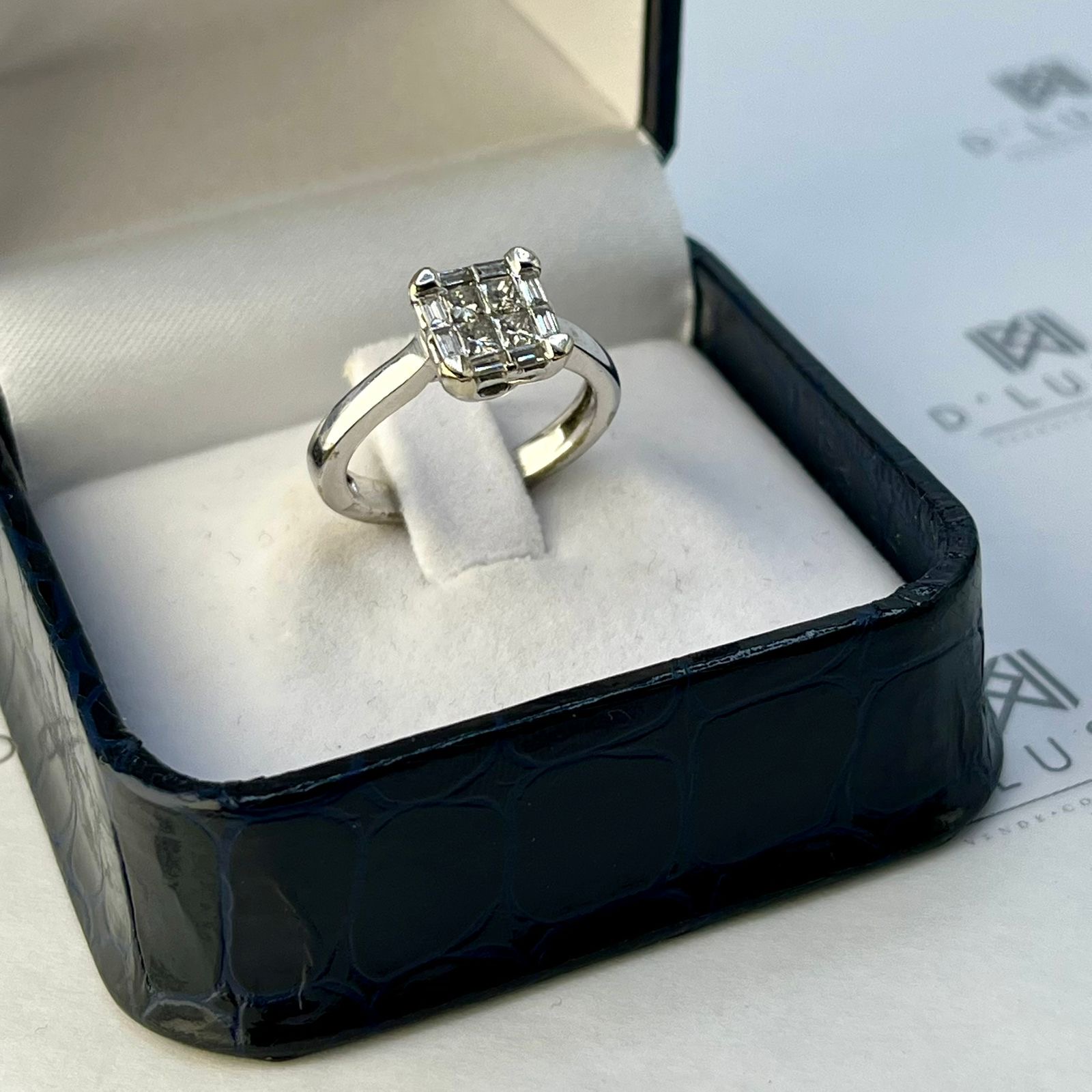 Anillo cuadrado princess baguette - Imagen 5