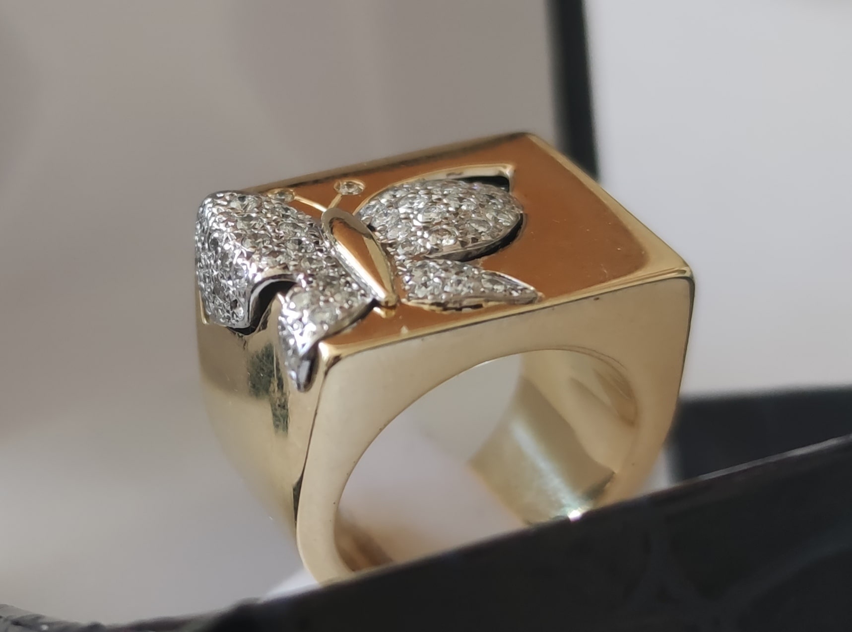 Anillo cuadrado mujer hotsell