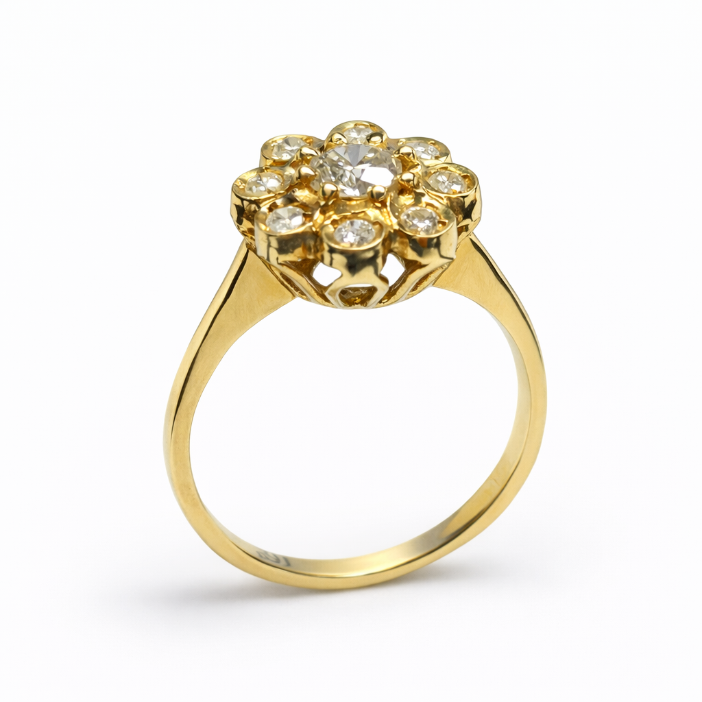 Roseta diamantes oro amarillo - Imagen 3