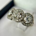 Tricillo halo diamantes