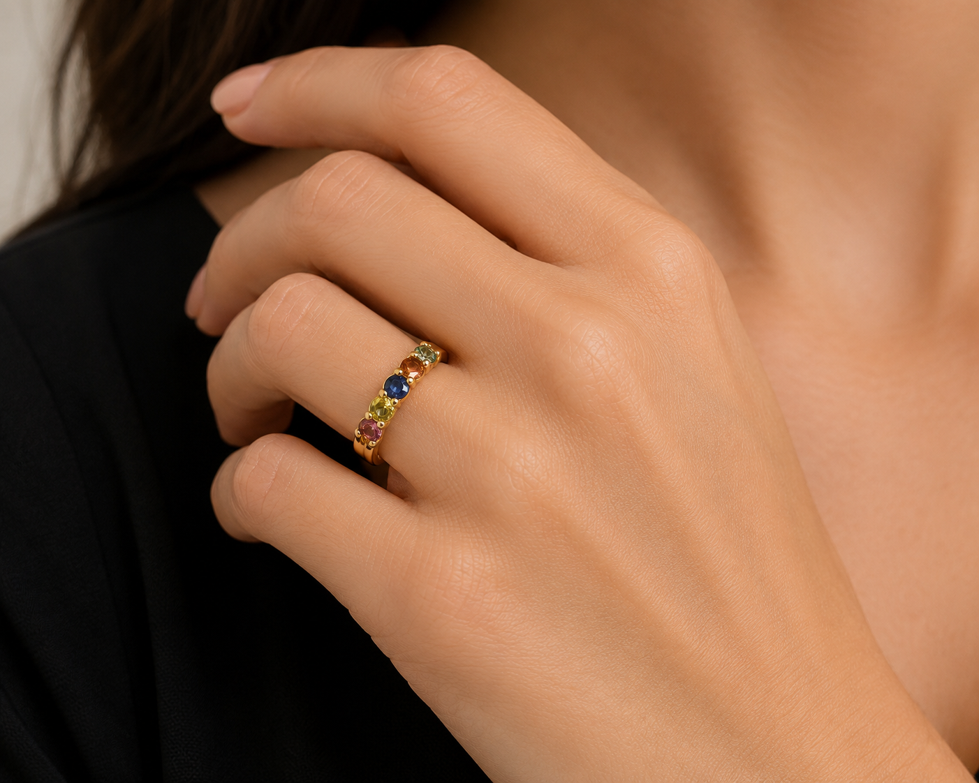 Cintillo corindones multicolor - Imagen 3
