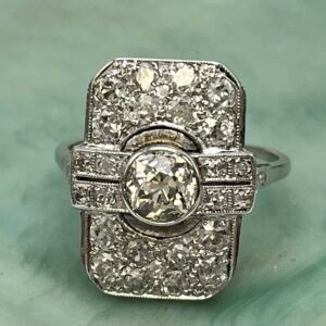 Anillo en placa platino