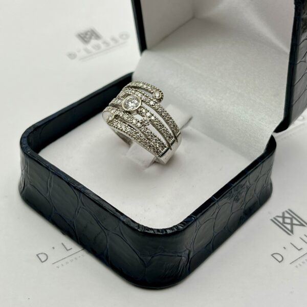 Anillo enlazado brillantes - Imagen 10