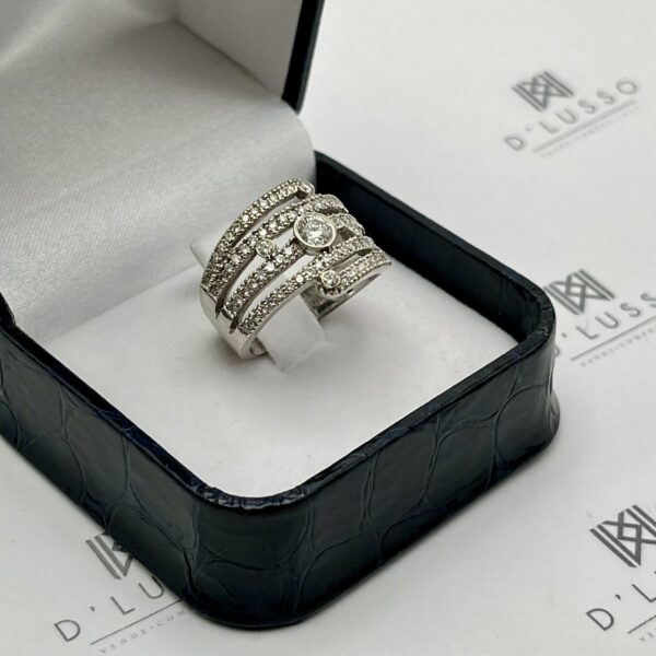 Anillo enlazado brillantes - Imagen 9