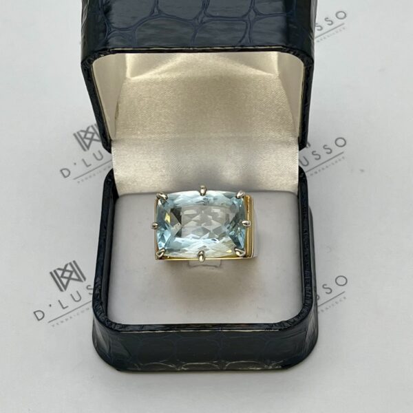 Anillo cuadrado espinela sintética - Imagen 2
