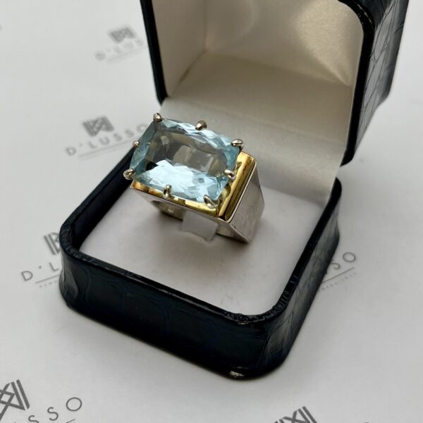 Anillo cuadrado espinela sintética - Imagen 6