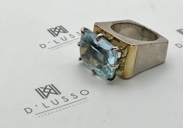 Anillo cuadrado espinela sintética - Imagen 5