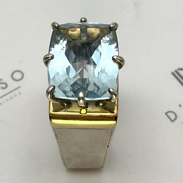 Anillo cuadrado espinela sintética - Imagen 3