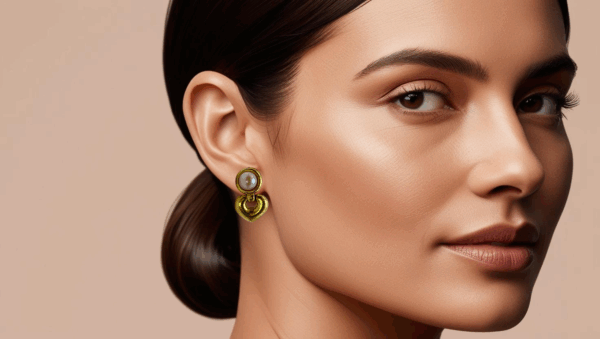 Aros perla gota de oro - Imagen 6