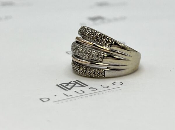 Anillo triple cinta pavé - Imagen 3