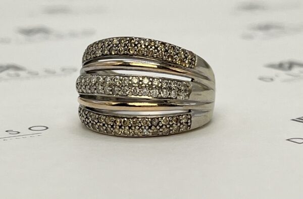 Anillo triple cinta pavé - Imagen 7