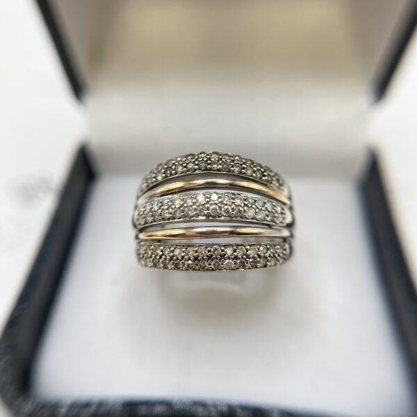 Anillo triple cinta pavé - Imagen 6