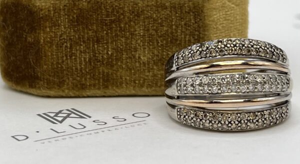 Anillo triple cinta pavé - Imagen 5