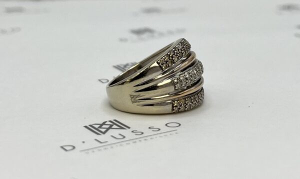 Anillo triple cinta pavé - Imagen 4
