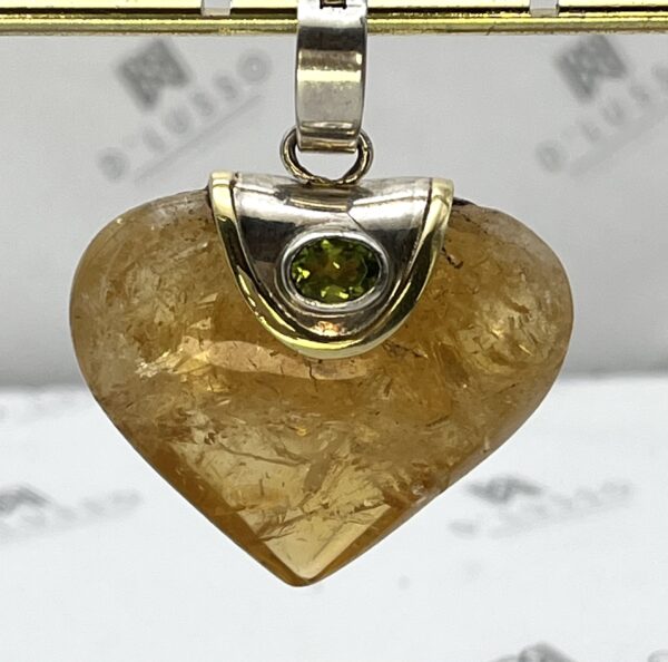 Colgante corazón de citrino