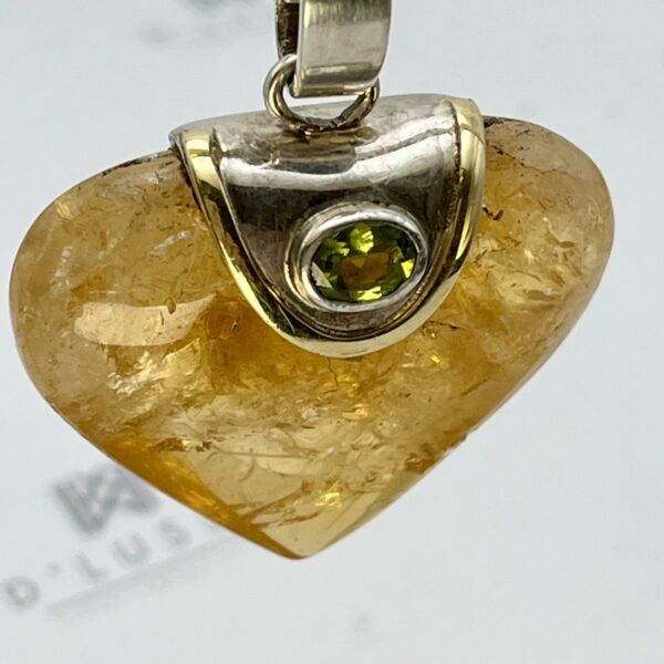 Colgante corazón de citrino - Imagen 3