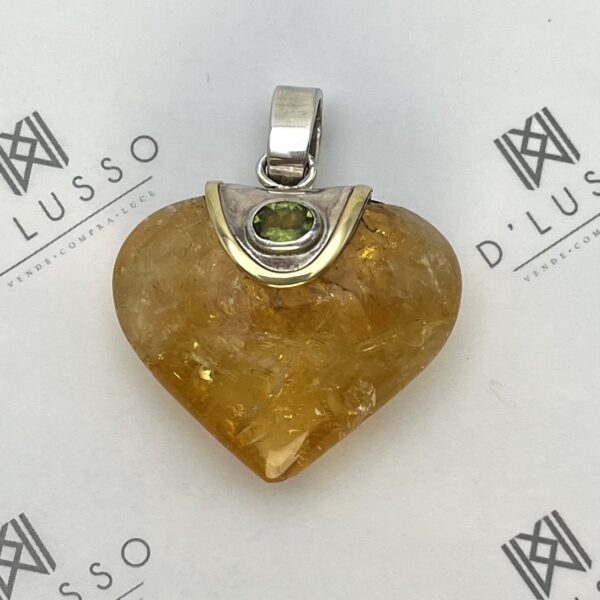 Colgante corazón de citrino - Imagen 2