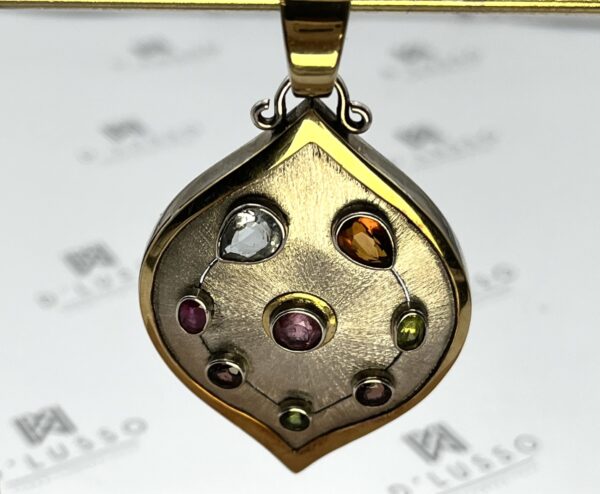 Colgante plata, oro y gemas - Imagen 3