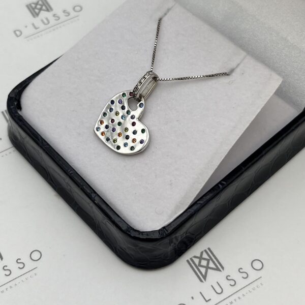 Collar colgante corazón colores - Imagen 4