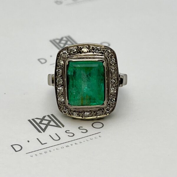 Anillo esmeralda rectangular - Imagen 5