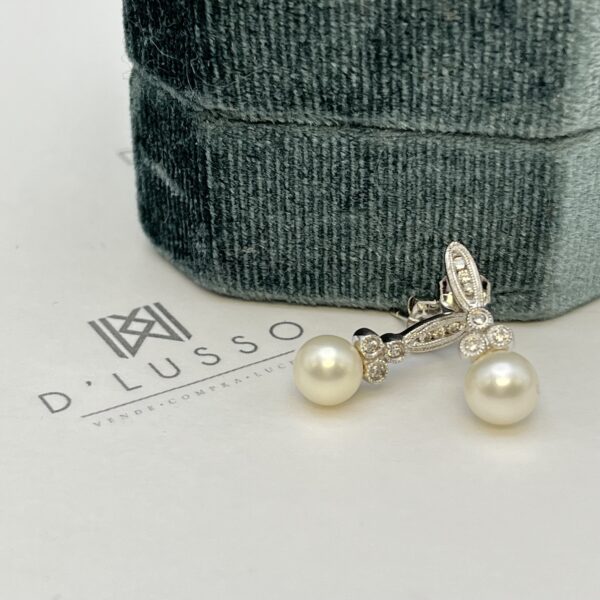 Aros perlas colgantes - Imagen 2