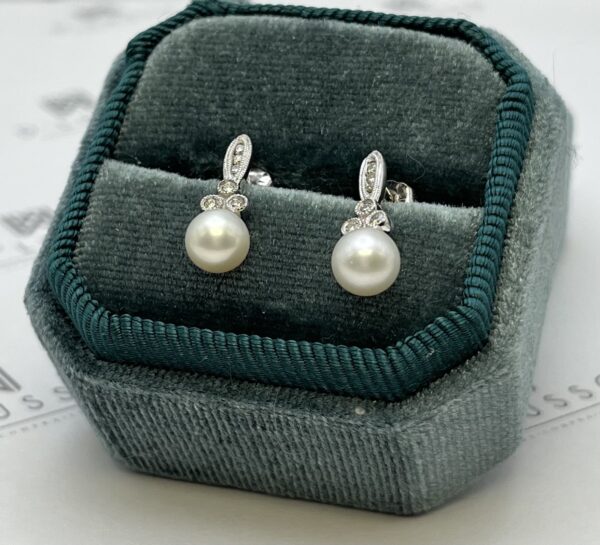 Aros perlas colgantes - Imagen 3
