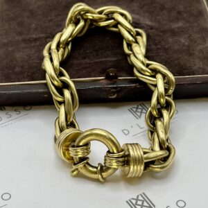 Pulsera oro broche timón