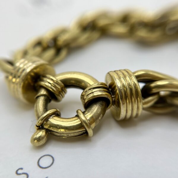 Pulsera oro broche timón - Imagen 7