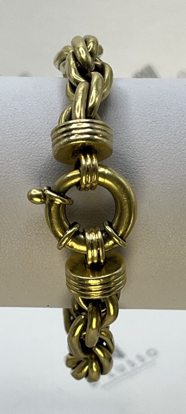 Pulsera oro broche timón - Imagen 5