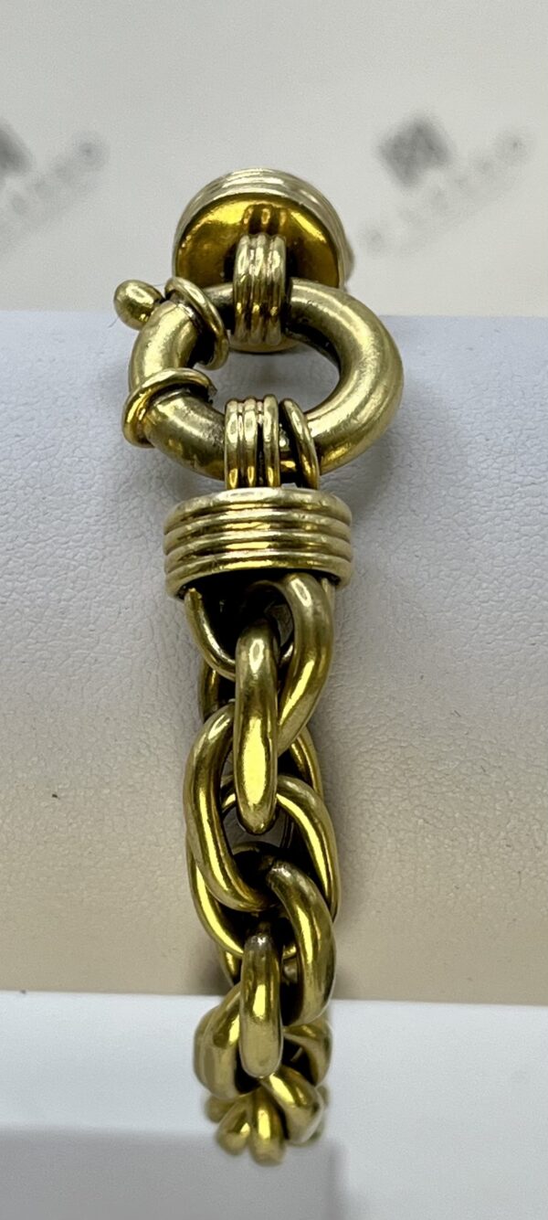 Pulsera oro broche timón - Imagen 4