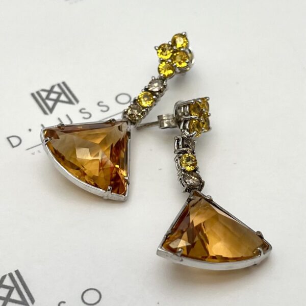 Aros citrinos, zafiros y brillantes - Imagen 7
