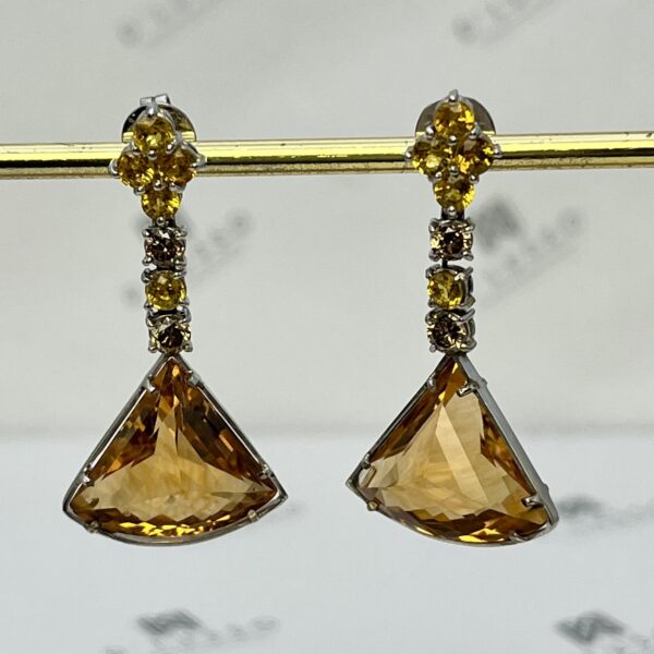 Aros citrinos, zafiros y brillantes - Imagen 3