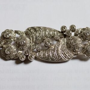 Broche platino diamantes