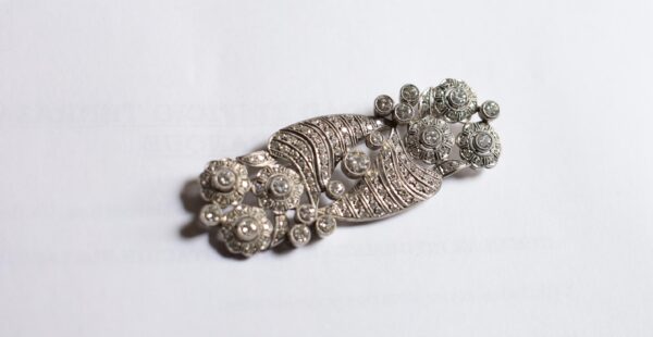 Broche platino diamantes - Imagen 2