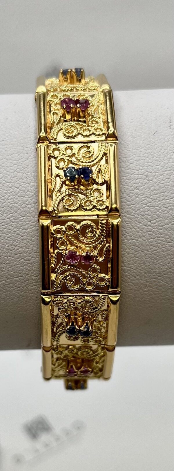 Brazalete articulado zafiros y rubíes - Imagen 3