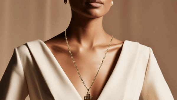 Collar de oro con colgante fantasía - Imagen 5