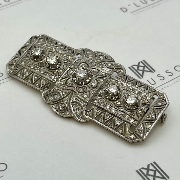 Prendedor diamantes platino - Imagen 5