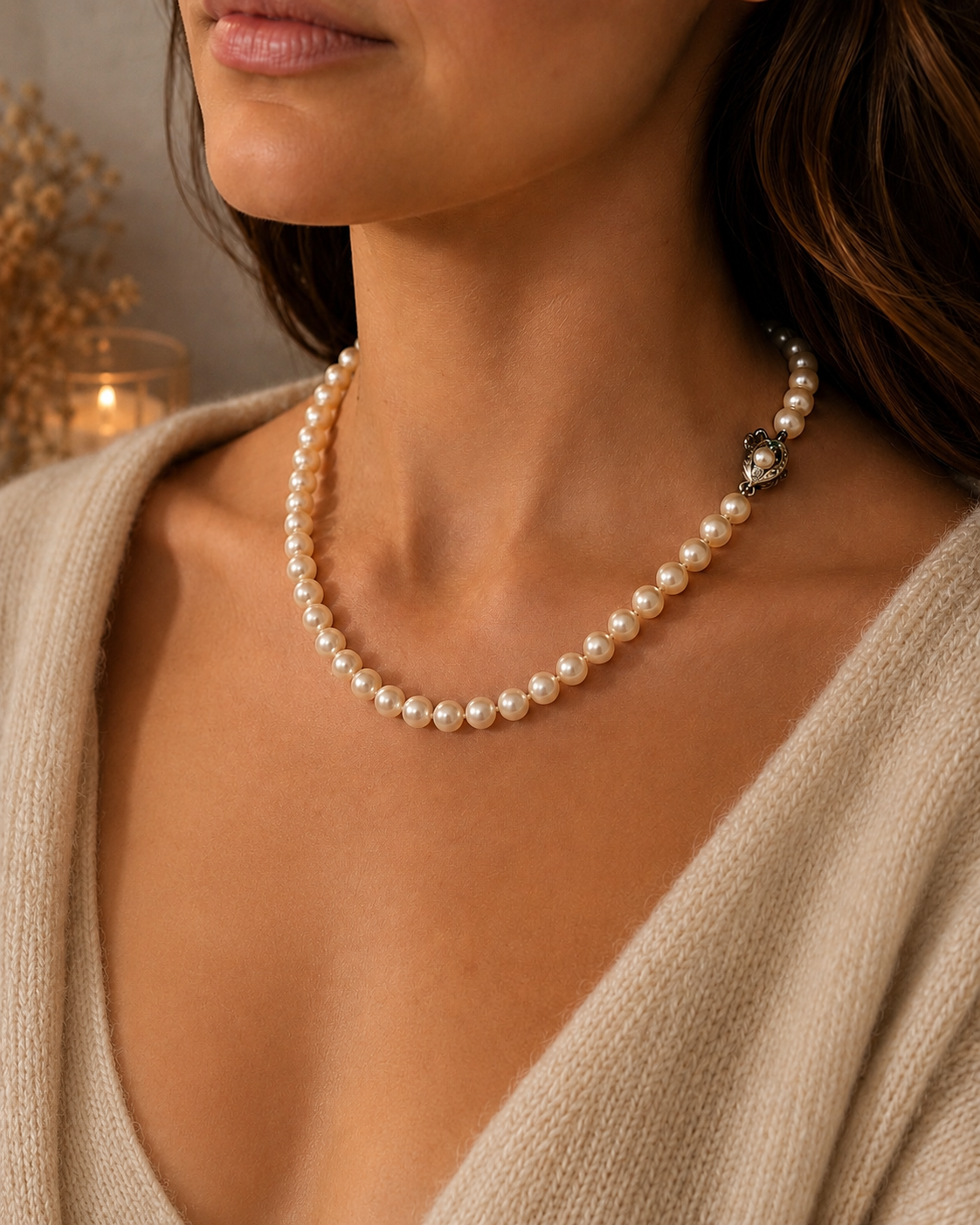 Collar con broche calcedonias - Imagen 5