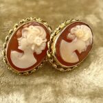 Aros camafeo concha de caracol