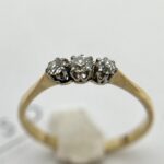 Tricillo de oro engaste platino