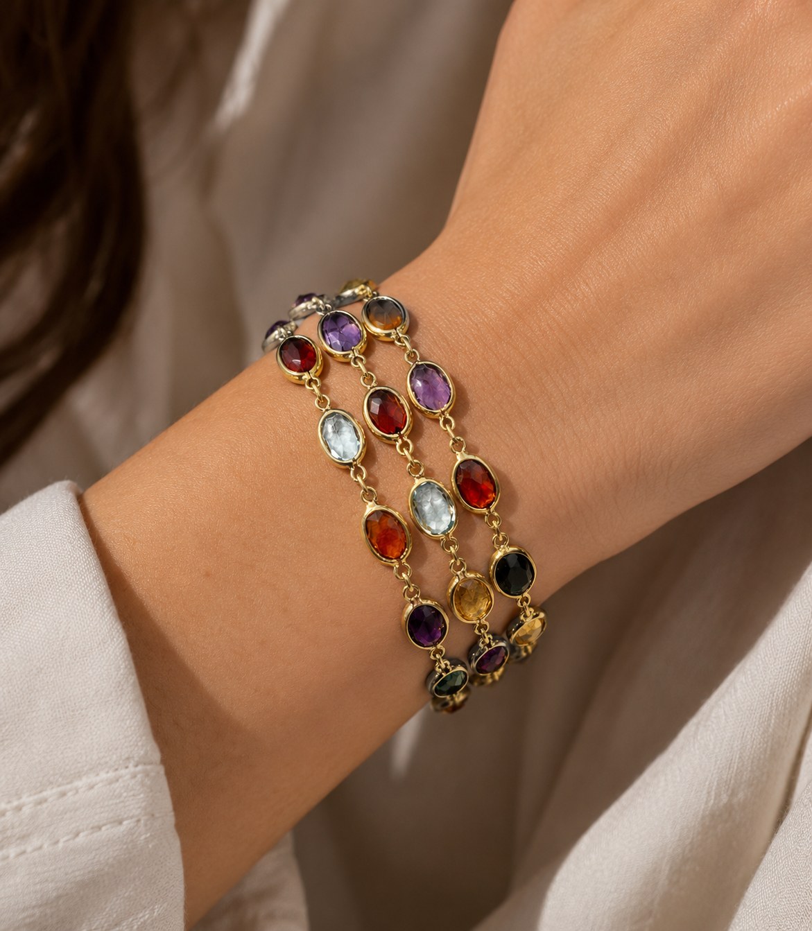 Pulsera gemas colores - Imagen 3
