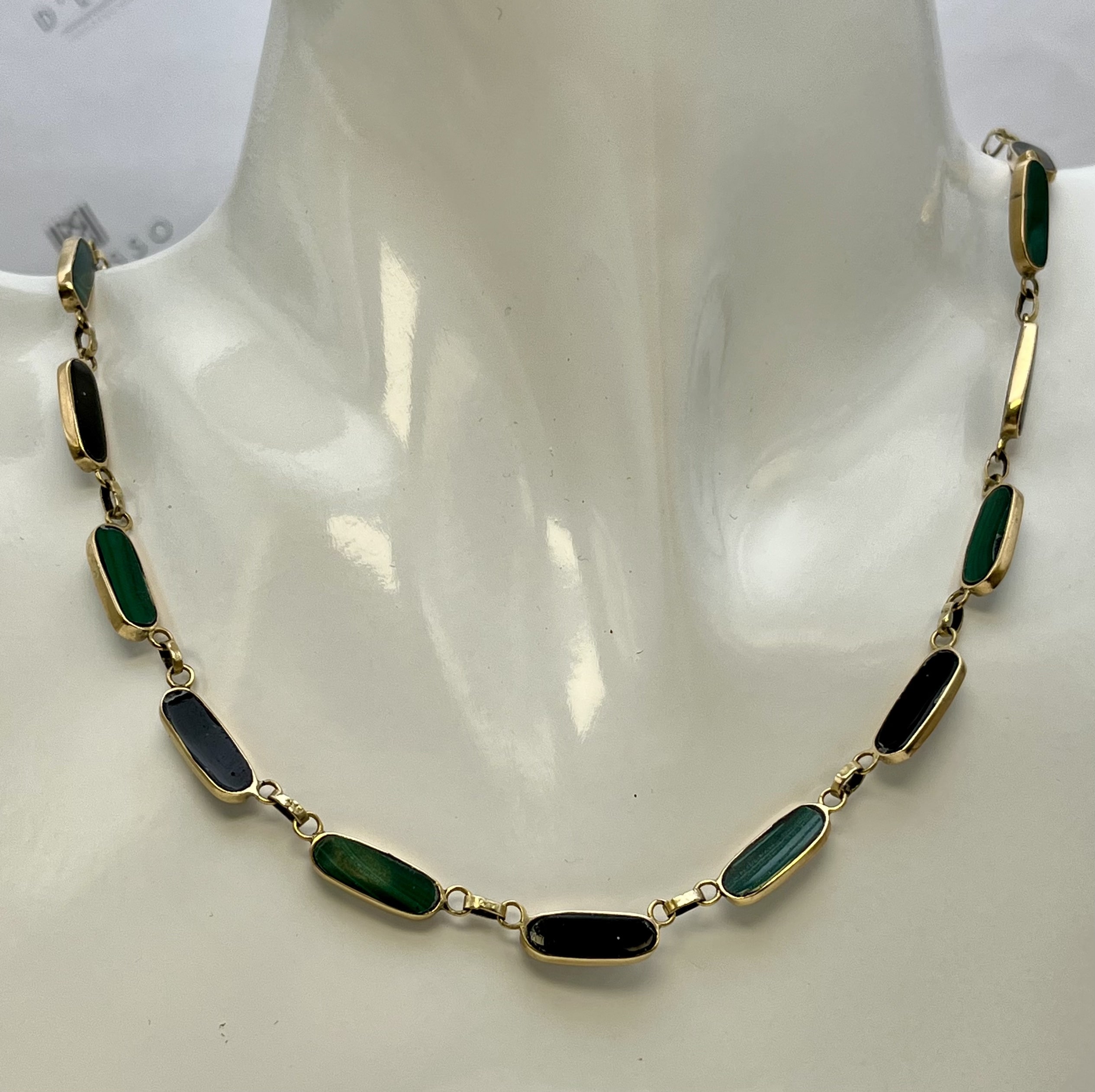 Collar de onix y malaquita - Imagen 3