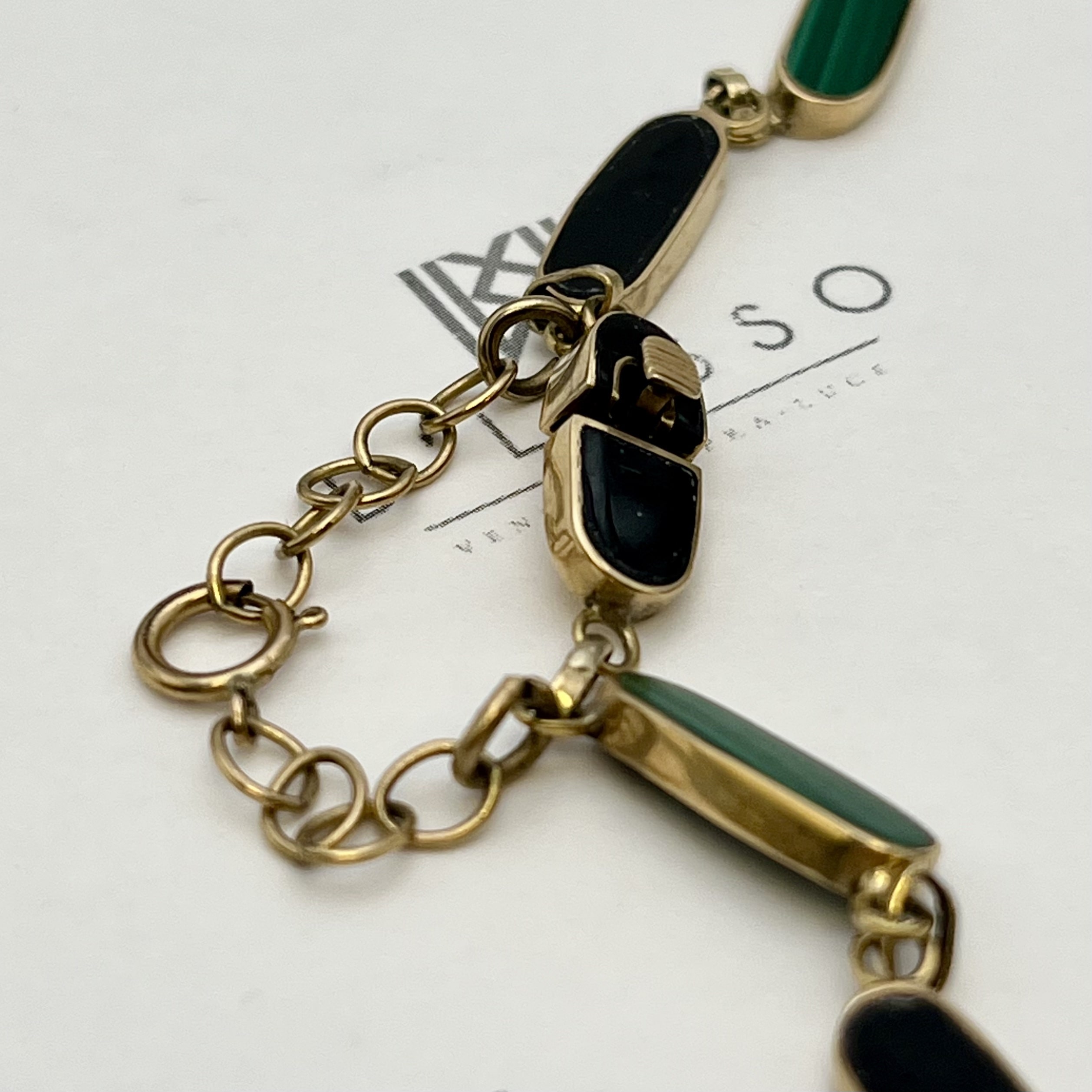 Collar de onix y malaquita - Imagen 2