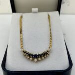 Collar diamantes y zafiros