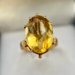 Anillo citrino ovalado