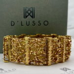 Pulsera de oro 18K con textura